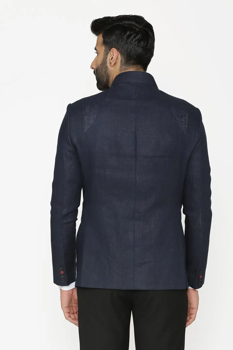 100% Linen Blue Bandhgala