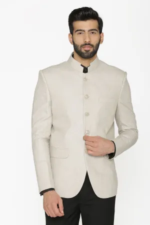 100% Linen White Bandhgala