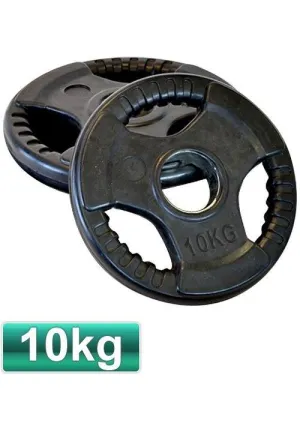 10KG OLYMPIC RUBBER WEIGHTS PLATES PAIR