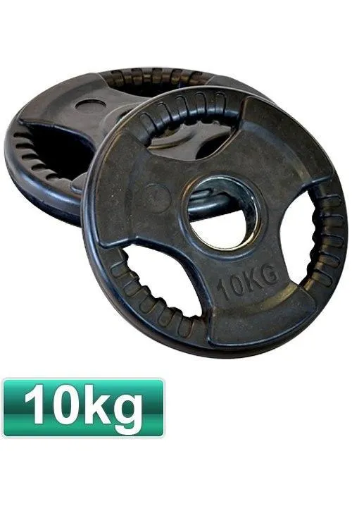 10KG OLYMPIC RUBBER WEIGHTS PLATES PAIR