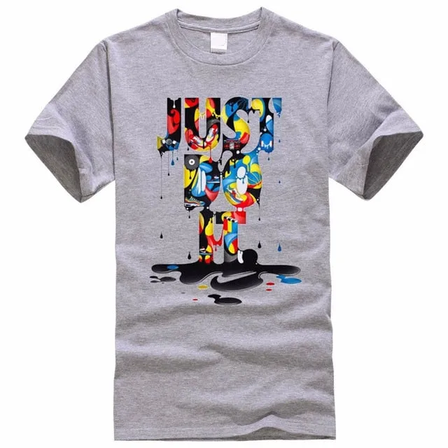 2018 New Fashion Just Do It T shirt Brand Clothing Hip Hop Letter Print Men T Shirt Short Sleeve Anime High Quality T-Shirt Men