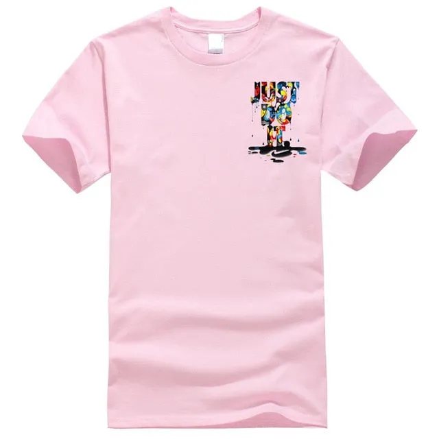 2018 New Fashion Just Do It T shirt Brand Clothing Hip Hop Letter Print Men T Shirt Short Sleeve Anime High Quality T-Shirt Men