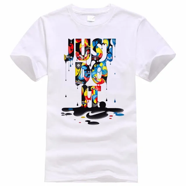 2018 New Fashion Just Do It T shirt Brand Clothing Hip Hop Letter Print Men T Shirt Short Sleeve Anime High Quality T-Shirt Men