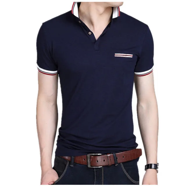 2018 New Men POLO Shirt Fashion Polo Homme Slim Fit Short-sleeve Camisa Polo shirts Men's Summer Tops&Tees