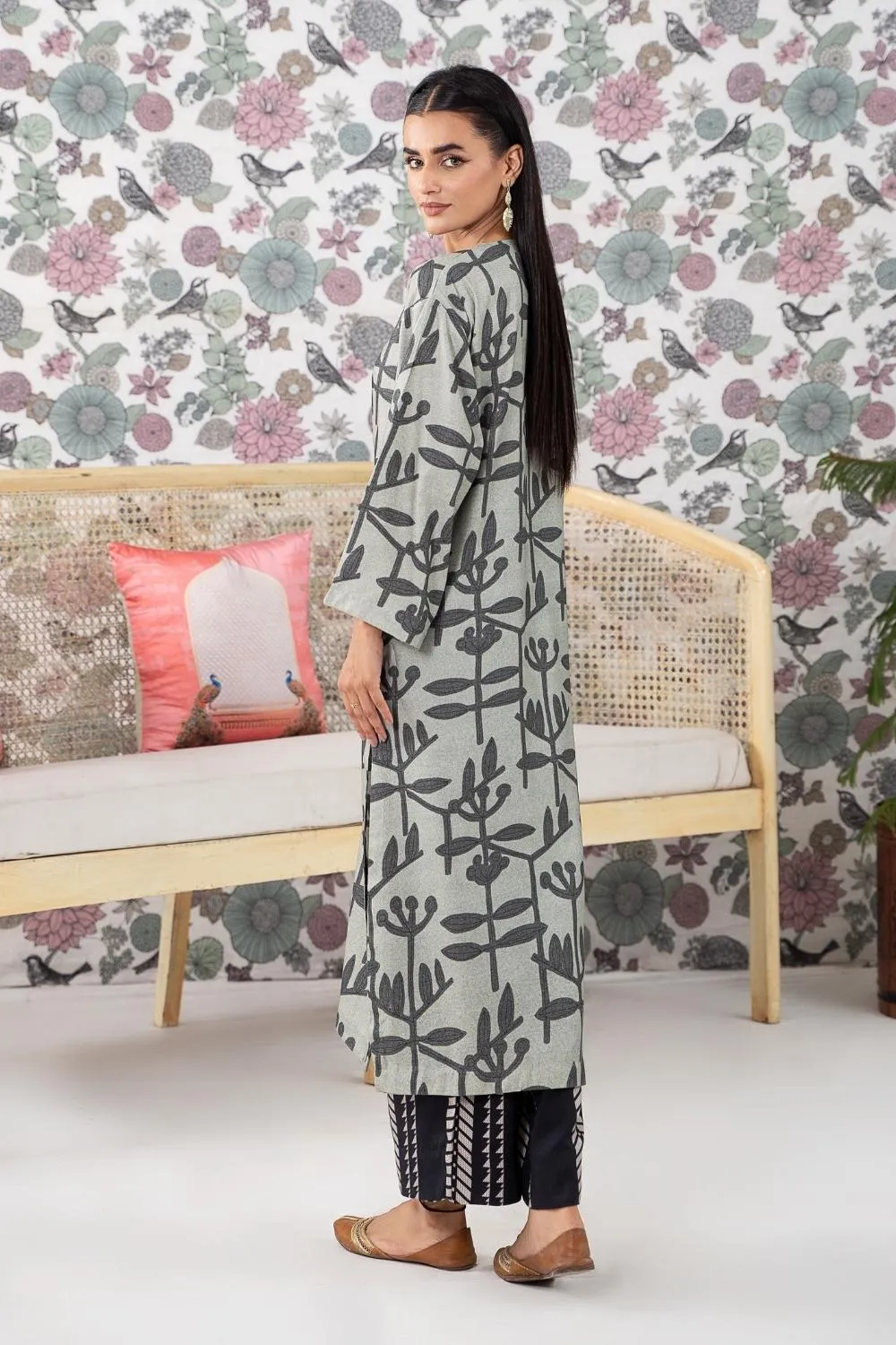 2PC Stitched |Printed Crepe Linen Suit