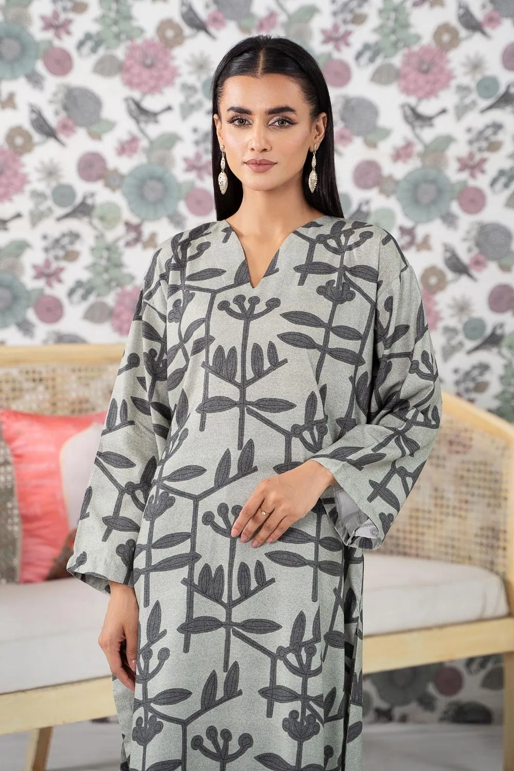 2PC Stitched |Printed Crepe Linen Suit