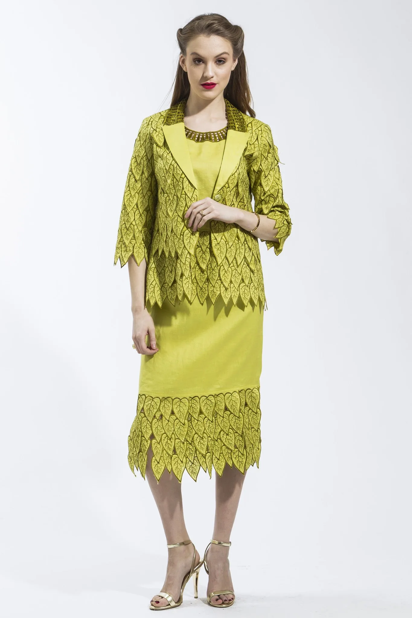 3 Piece Ivy Leaf Suit (Citrus) Style #A3