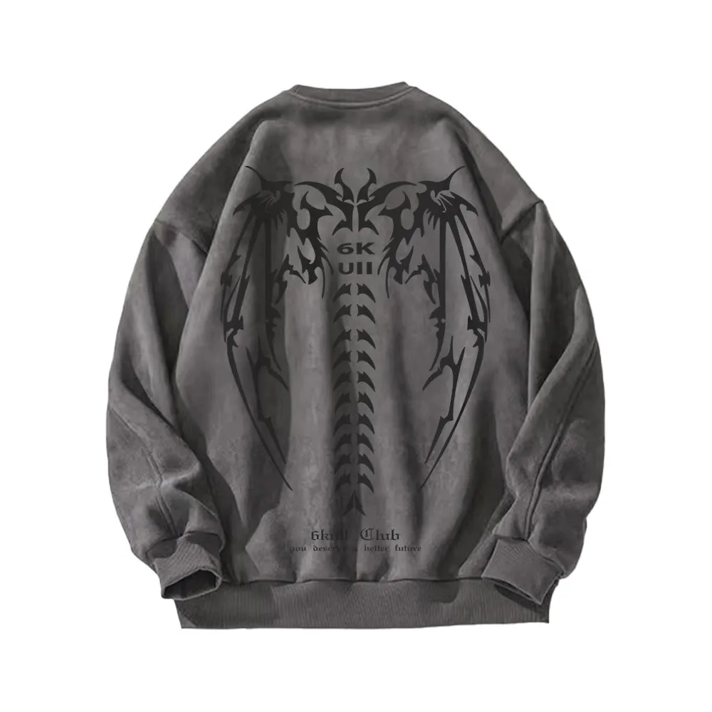 6Kull 666 High Street Suede Sweatshirt