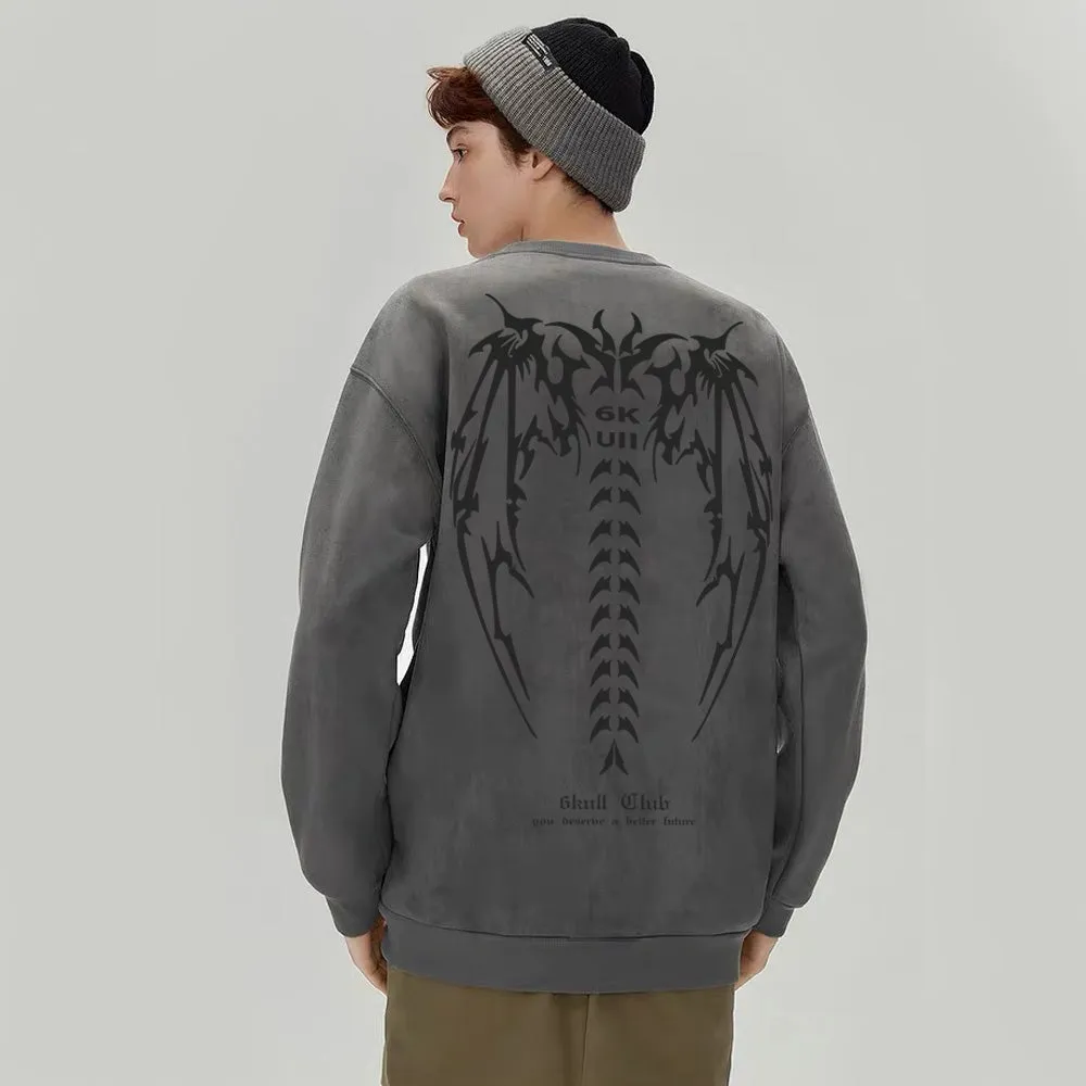 6Kull 666 High Street Suede Sweatshirt
