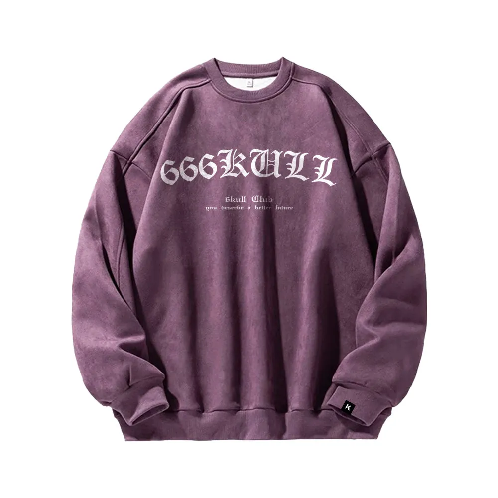 6Kull 666 High Street Suede Sweatshirt
