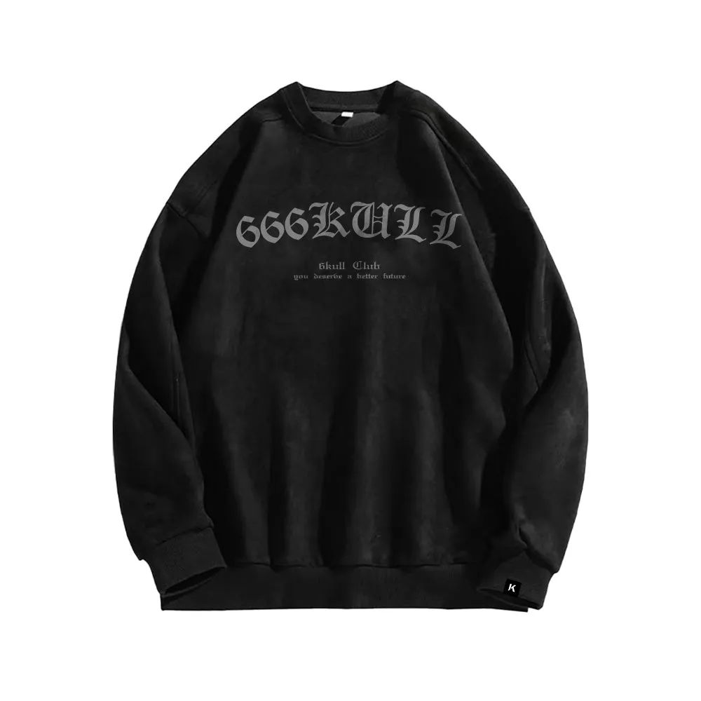 6Kull 666 High Street Suede Sweatshirt