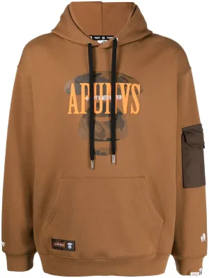 AAPE BY *A BATHING APE® logo-print panelled hoodie