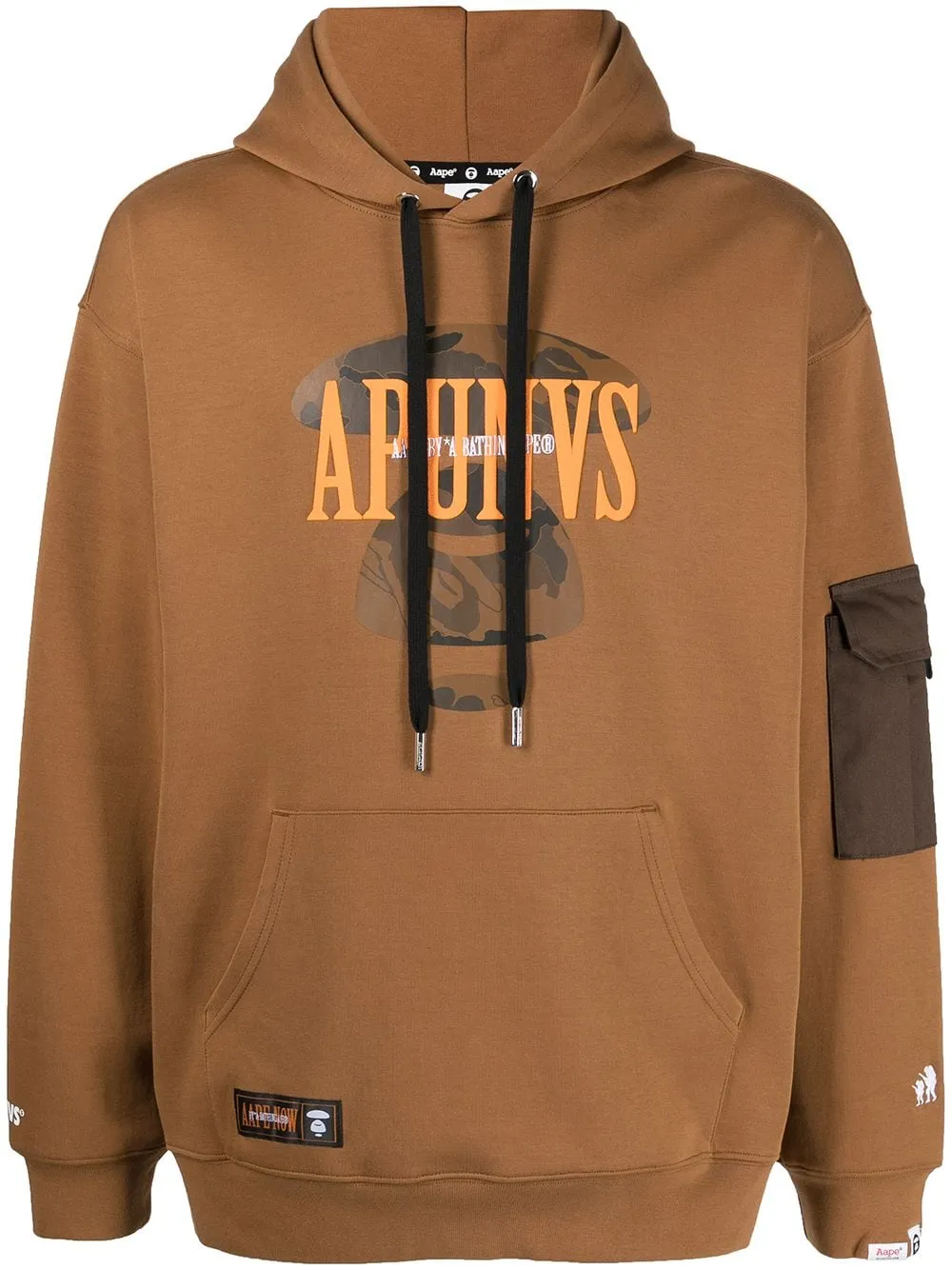 AAPE BY *A BATHING APE® logo-print panelled hoodie