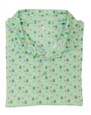 Azalea Printed Performance Polo