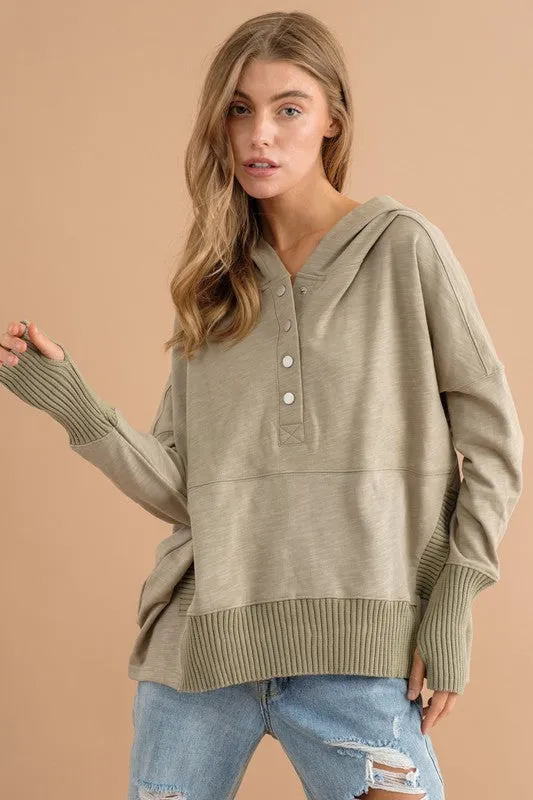 Bailey Quarter Snap-up Hoodie Pullover