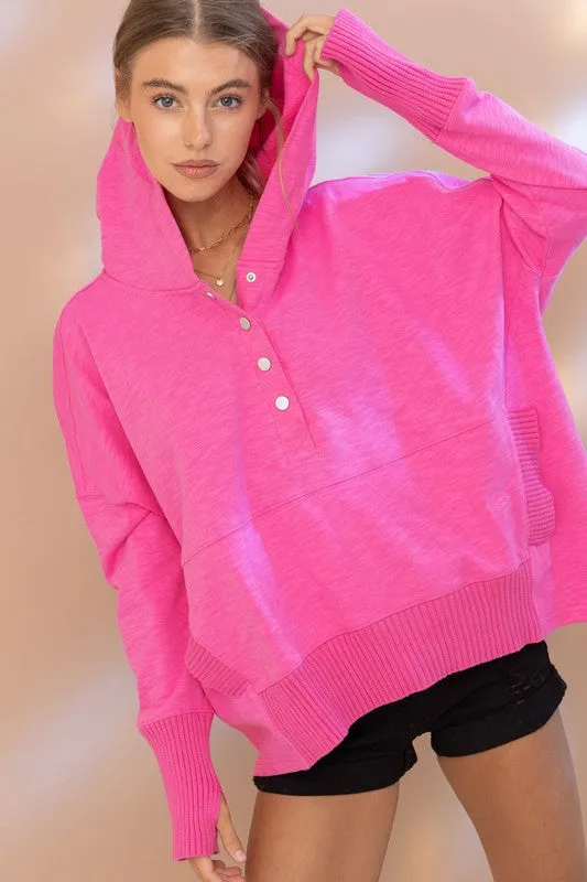Bailey Quarter Snap-up Hoodie Pullover