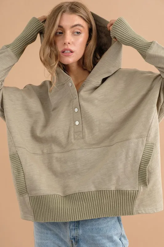 Bailey Quarter Snap-up Hoodie Pullover