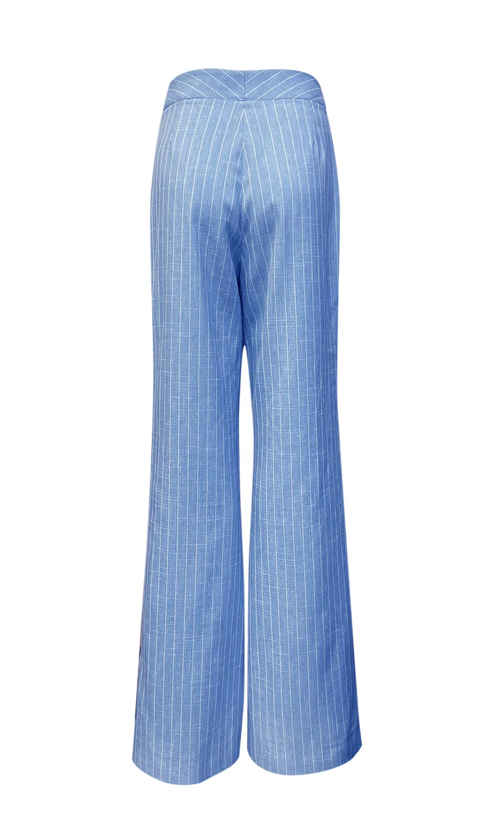 Blue and White Pinstripe Jacket and Pants Co-Ord