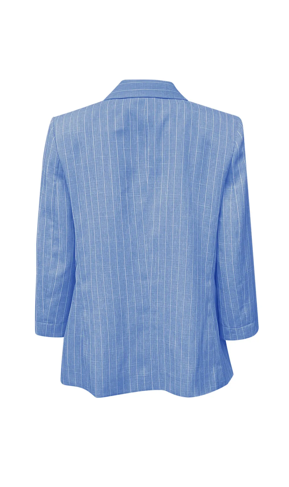 Blue and White Pinstripe Jacket and Pants Co-Ord