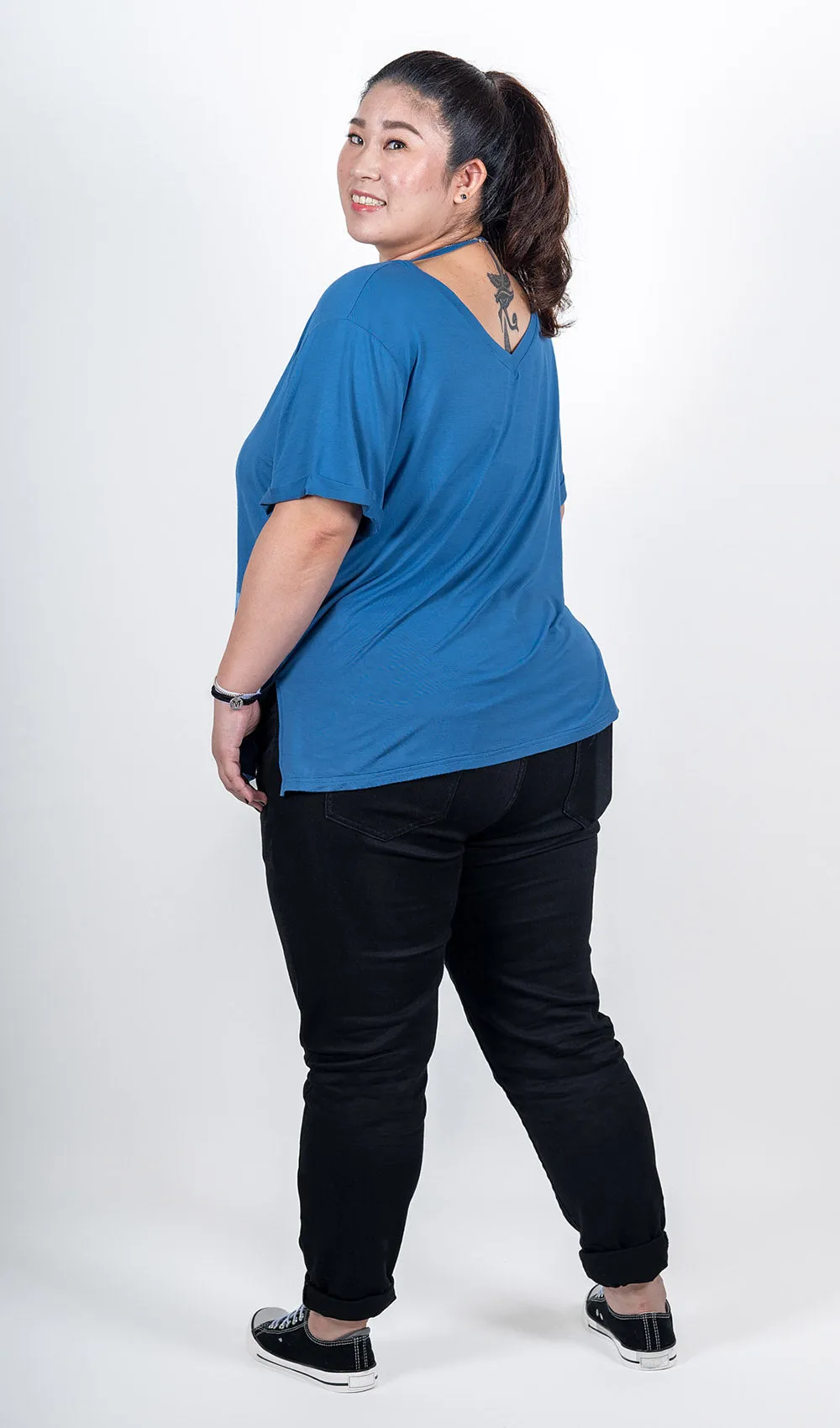 Blue V-Back Tee