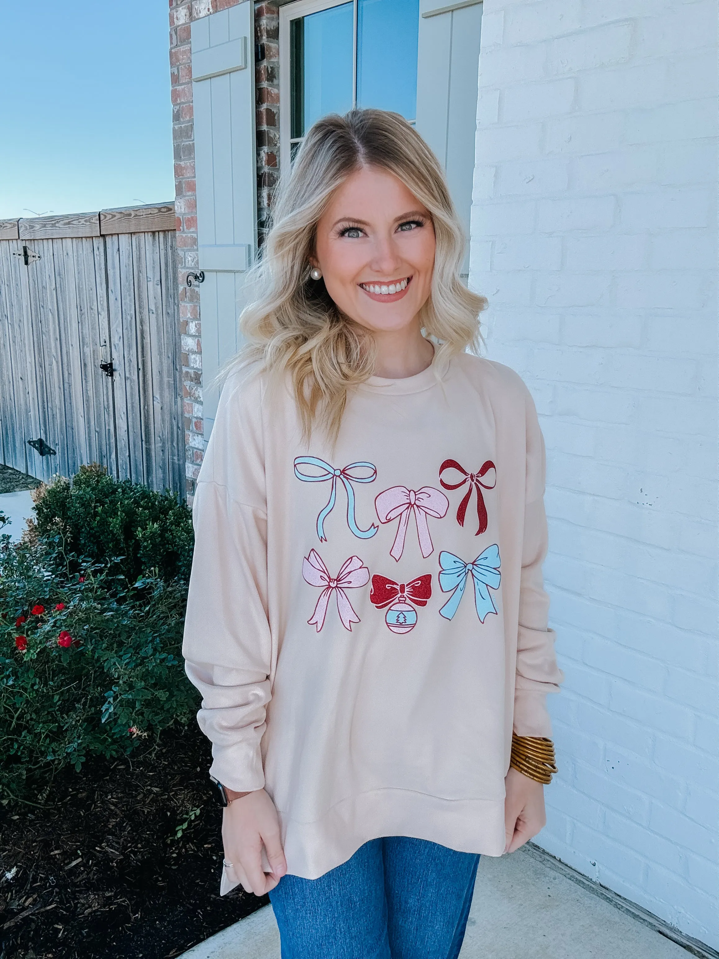 Bows Fleece Sweater