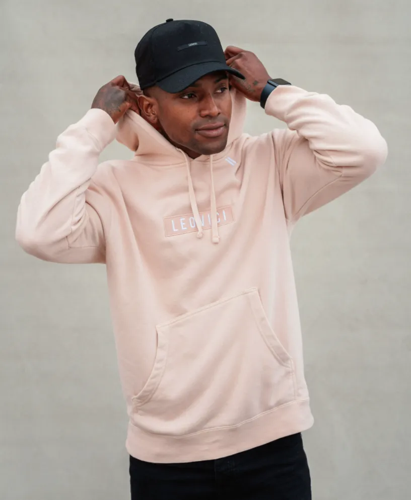 Boxed Logo Hoodie - Dusty Pink