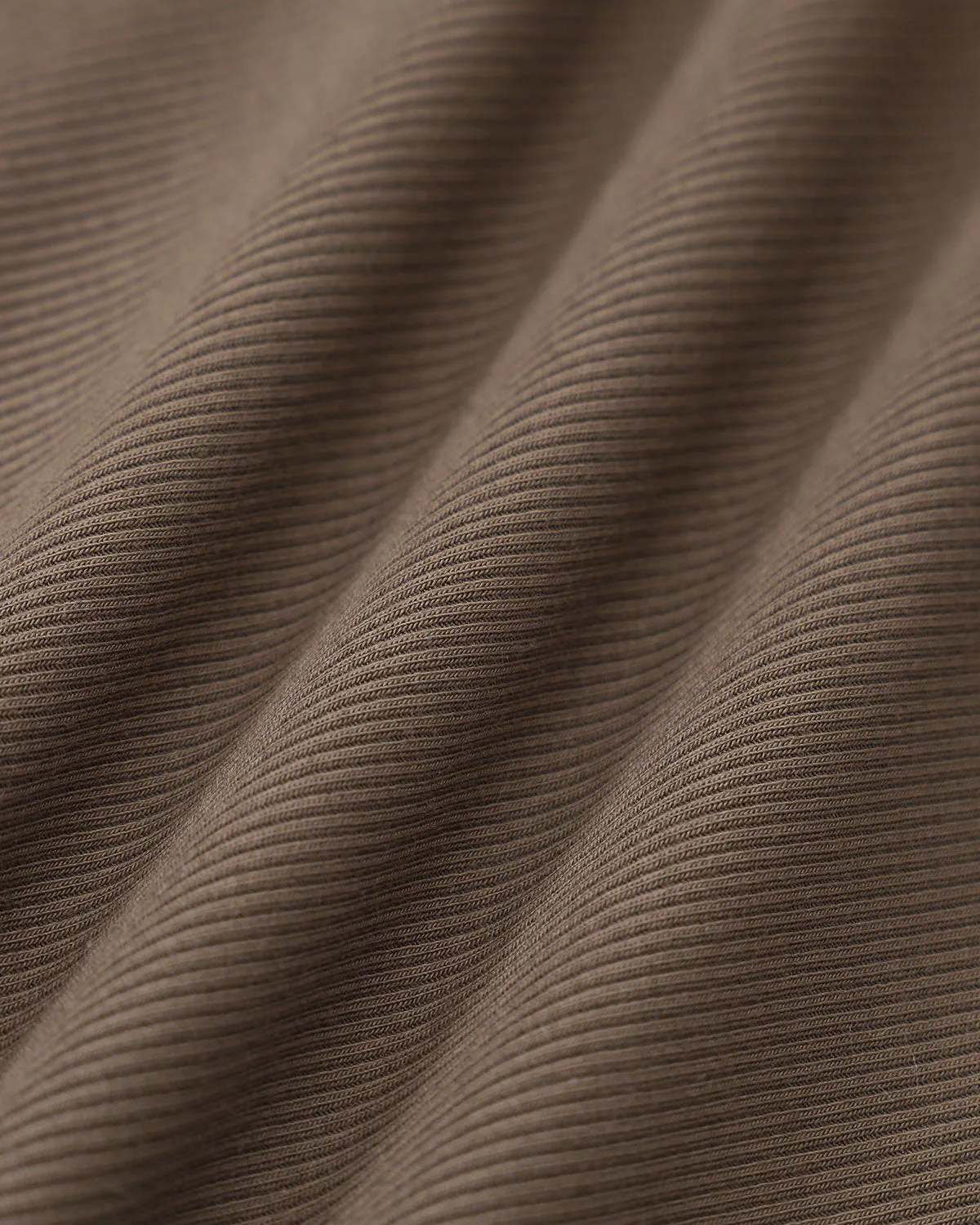Brown V-Neck Button Slim Tee