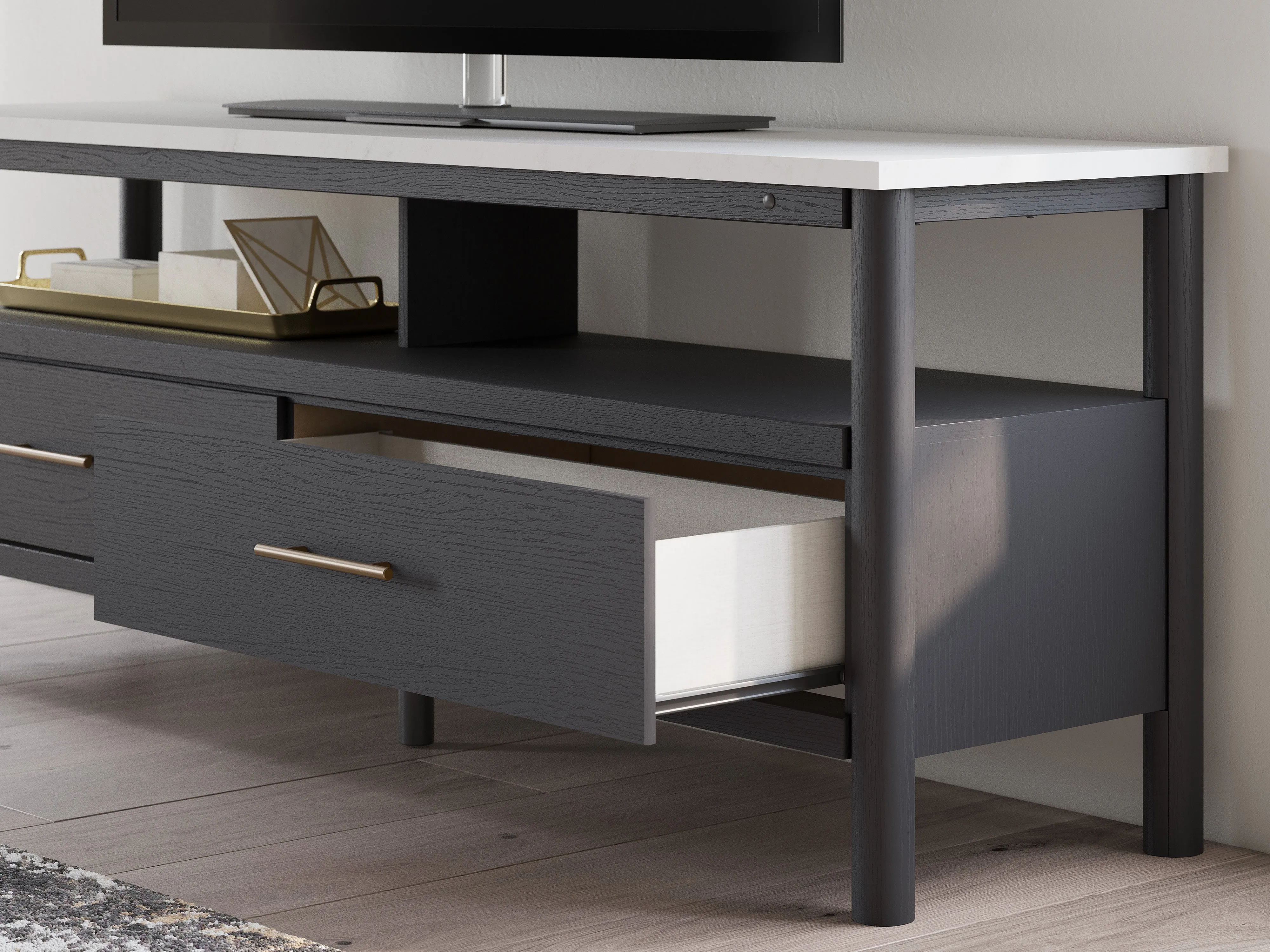 Cadyn Extra Large Dark Tv Stand