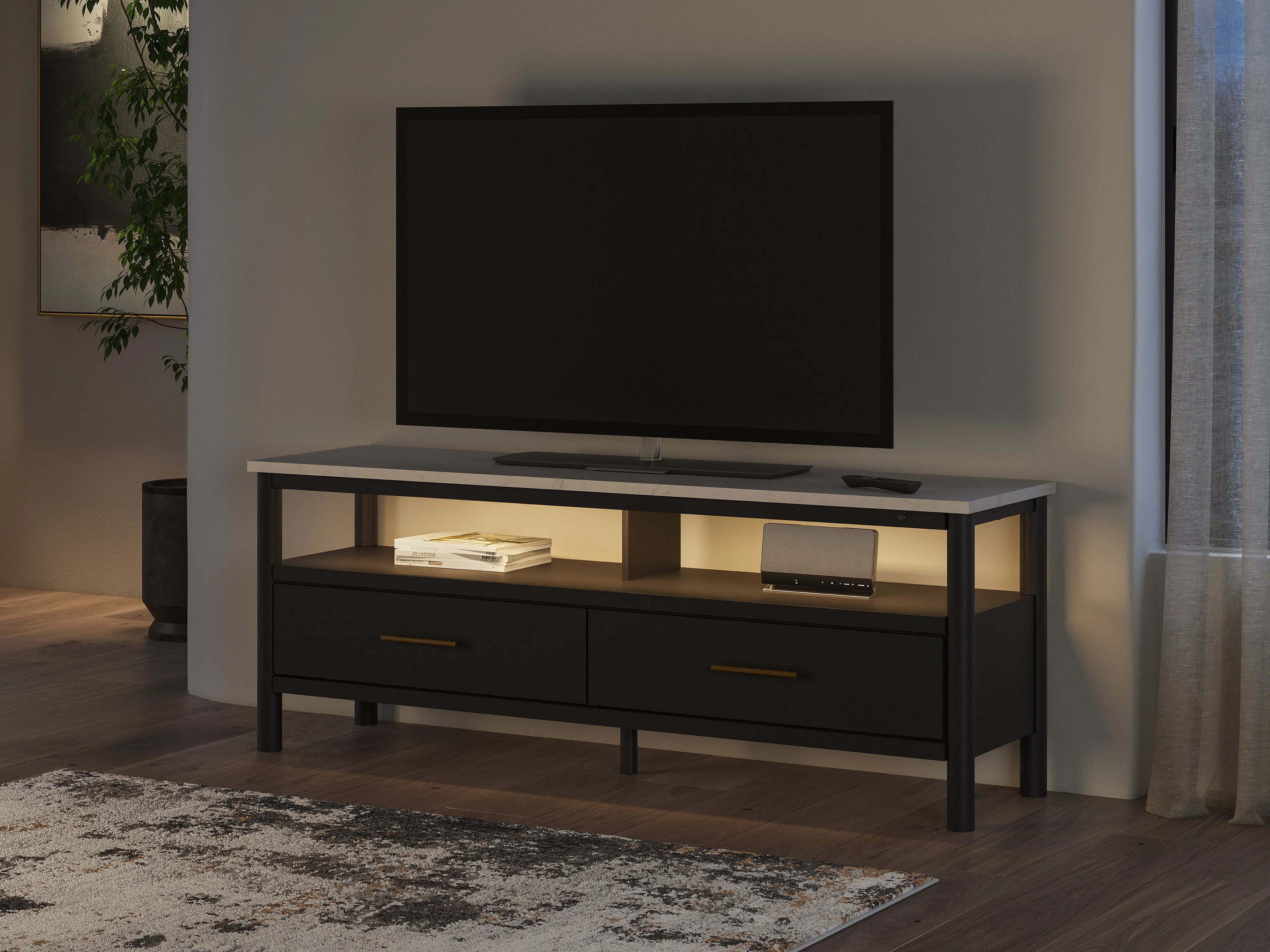 Cadyn Extra Large Dark Tv Stand