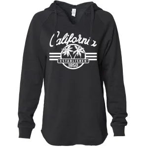 California Palm Tree Logo Women's Soft Hooded Pullover