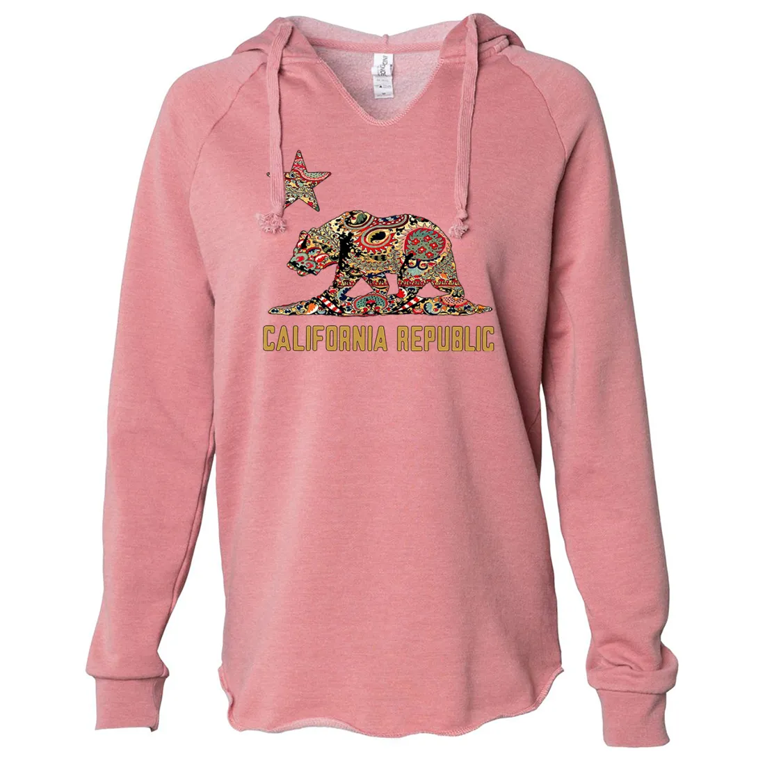 California Republic Paisley Bear Women's Soft Hooded Pullover