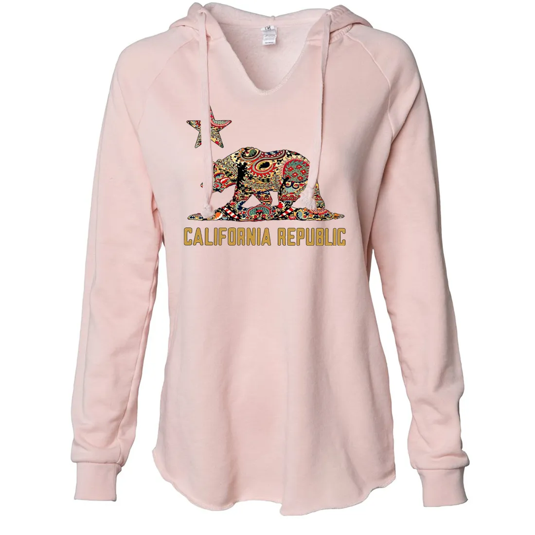 California Republic Paisley Bear Women's Soft Hooded Pullover