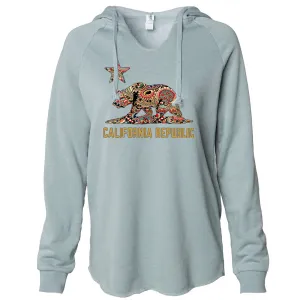 California Republic Paisley Bear Women's Soft Hooded Pullover