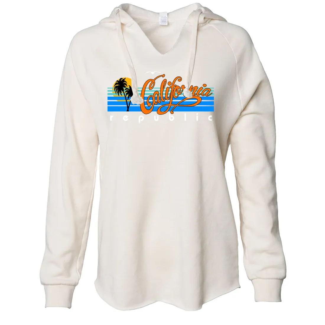 California Republic Palm Trees Women's Soft Hooded Pullover