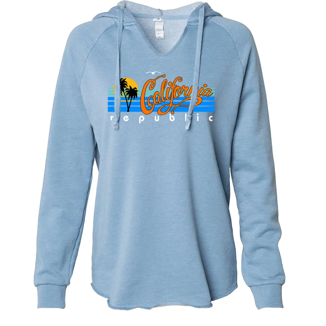 California Republic Palm Trees Women's Soft Hooded Pullover