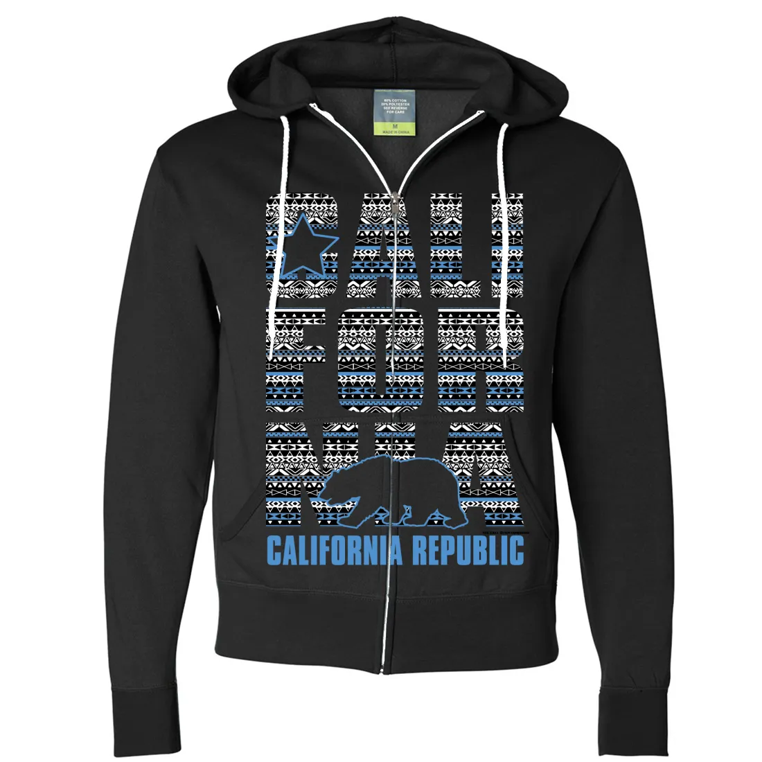 California Republic Tribal Aztec Zip-Up Hoodie