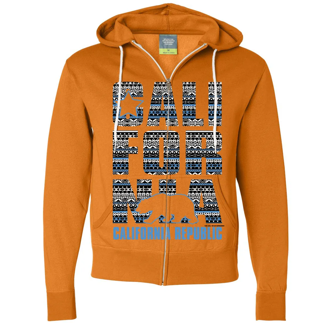 California Republic Tribal Aztec Zip-Up Hoodie