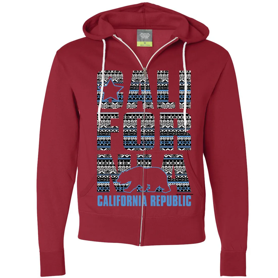 California Republic Tribal Aztec Zip-Up Hoodie