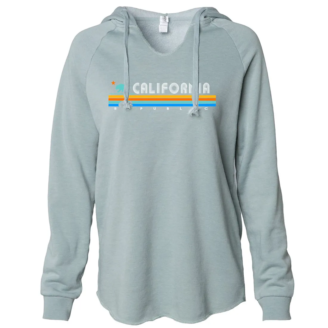 California Republic Vintage Stripe Women's Soft Hooded Pullover