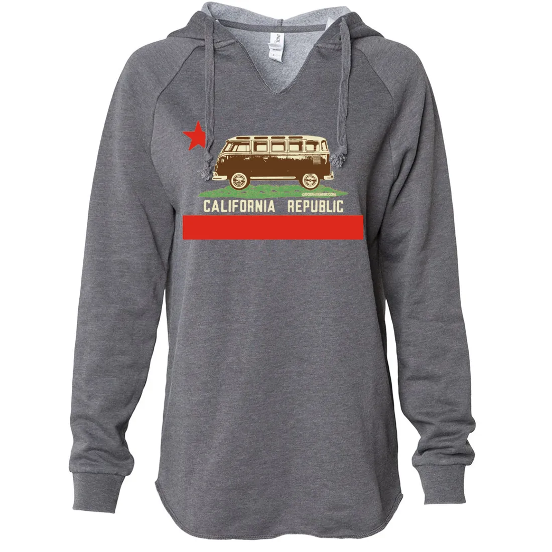 California Republic Vintage Van Women's Soft Hooded Pullover