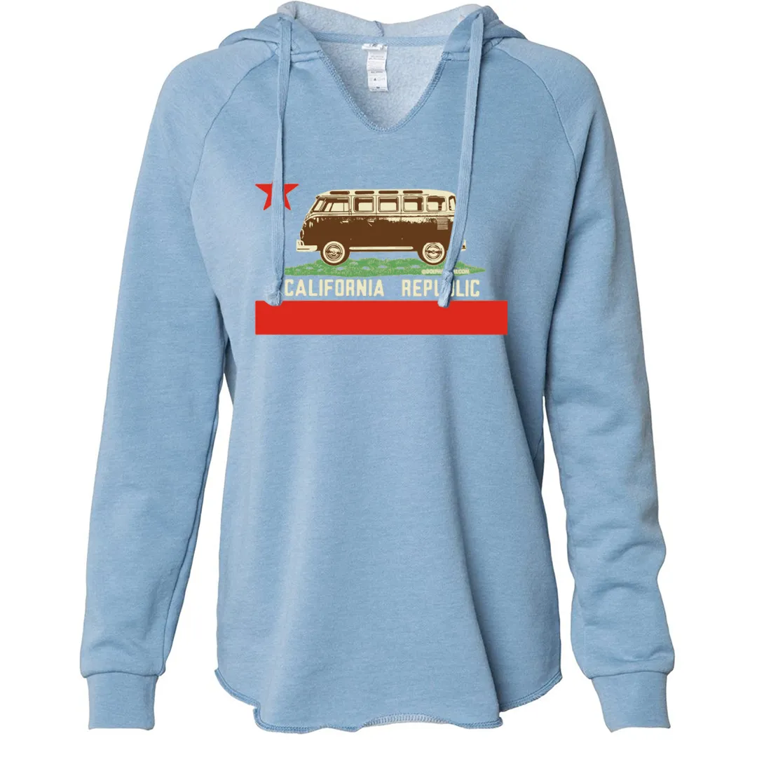 California Republic Vintage Van Women's Soft Hooded Pullover