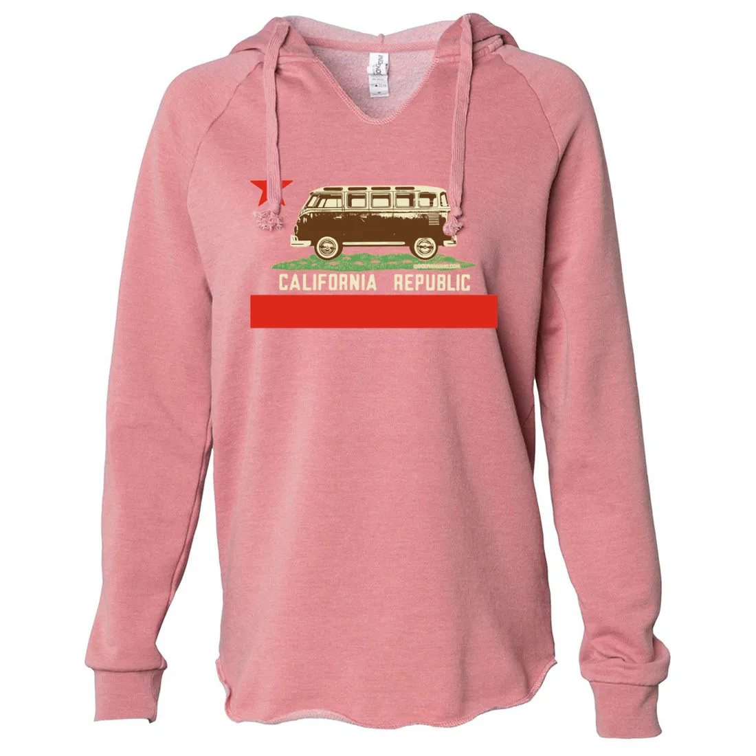 California Republic Vintage Van Women's Soft Hooded Pullover