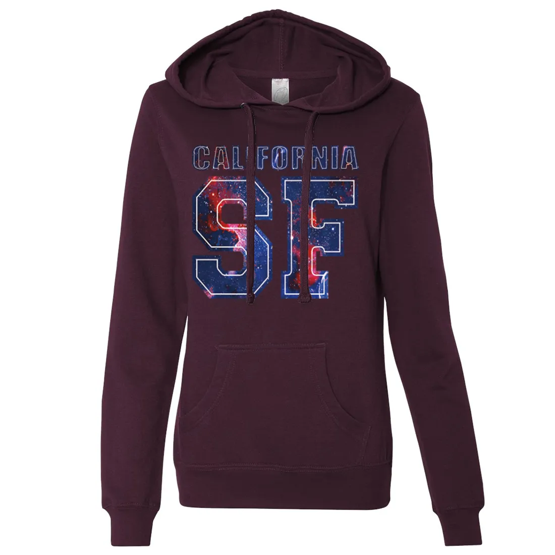 California SF Nebula Ladies Lightweight Fitted Hoodie