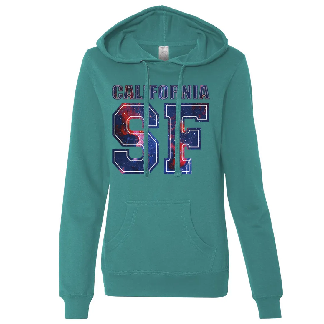 California SF Nebula Ladies Lightweight Fitted Hoodie