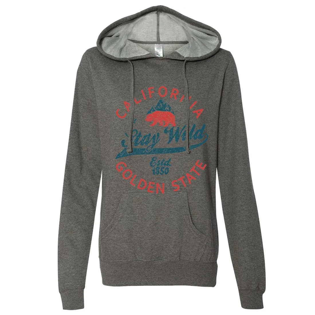 California Stay Wild Ladies Lightweight Fitted Hoodie