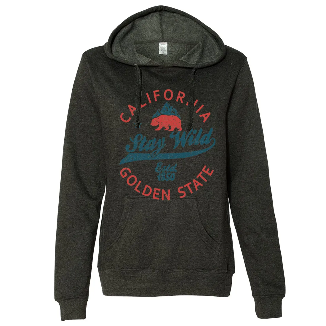 California Stay Wild Ladies Lightweight Fitted Hoodie
