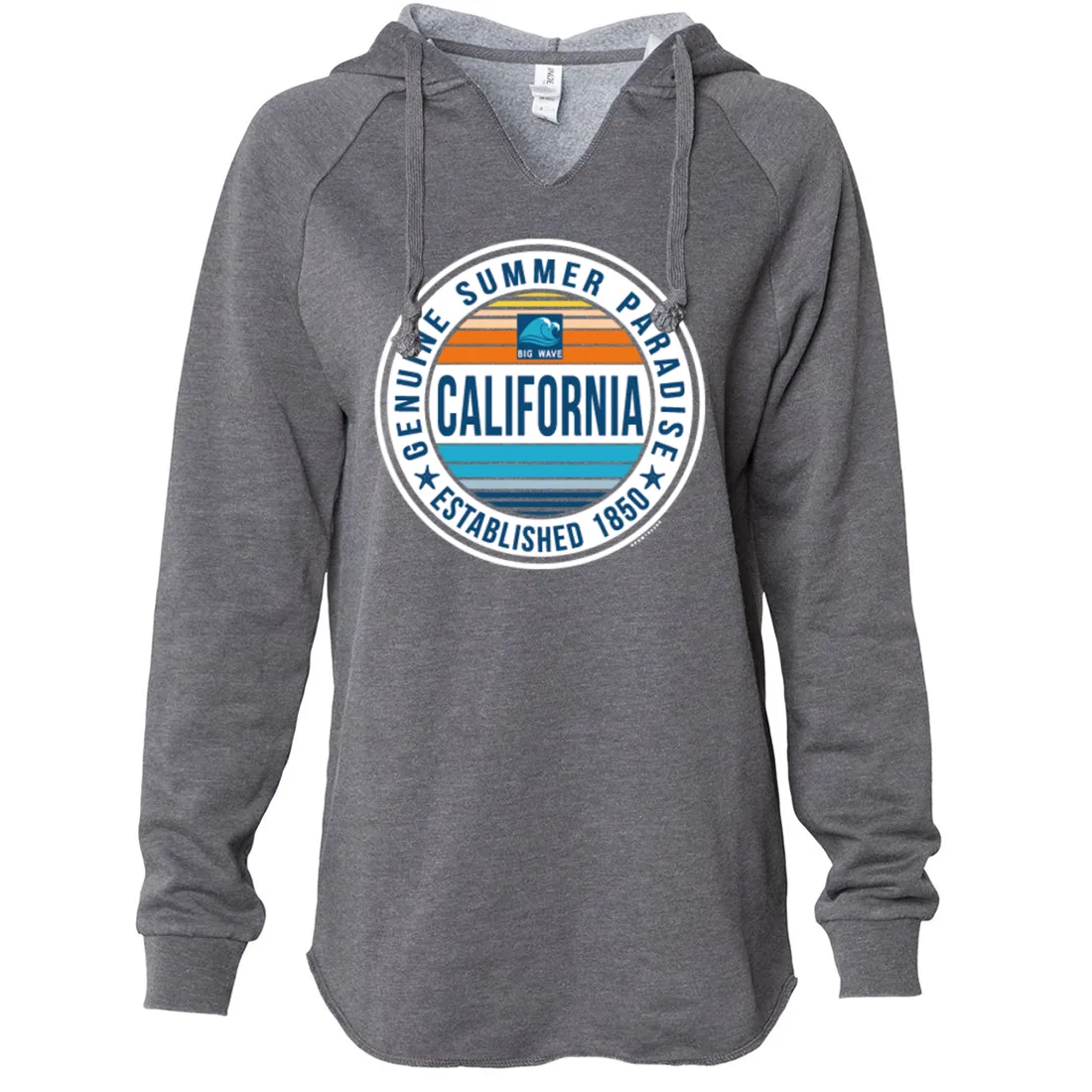 California Summer Paradise Women's Soft Hooded Pullover