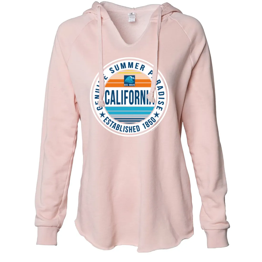 California Summer Paradise Women's Soft Hooded Pullover