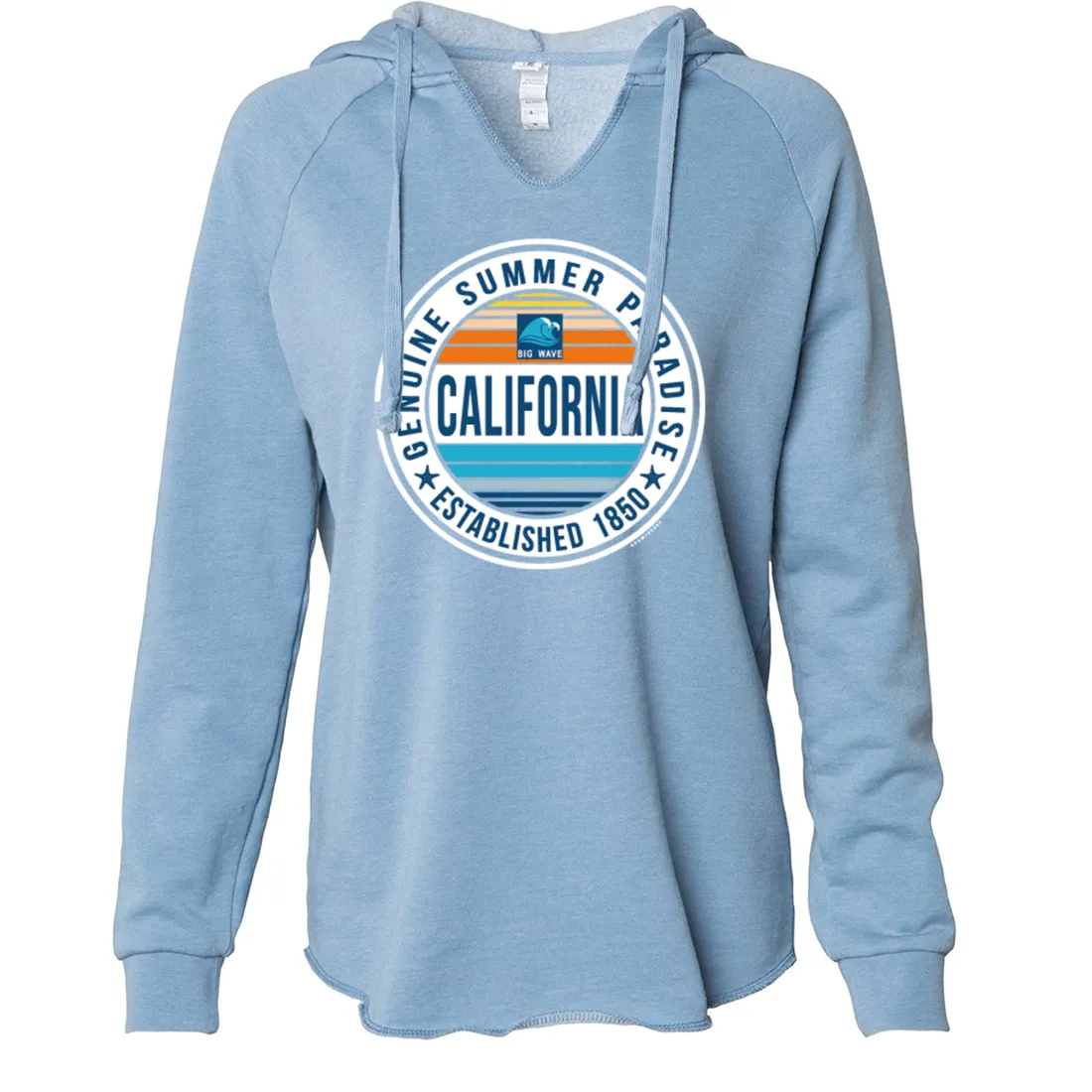 California Summer Paradise Women's Soft Hooded Pullover
