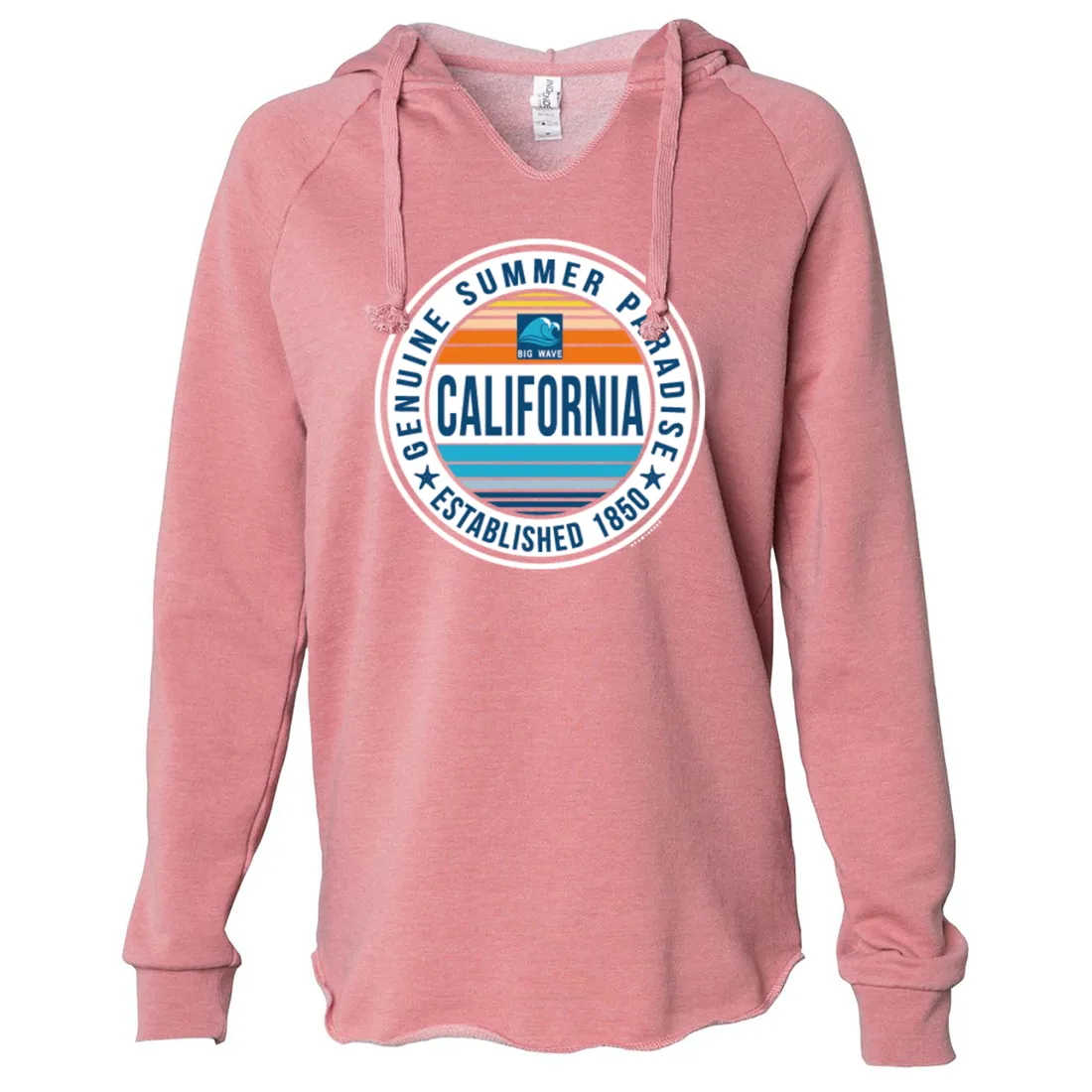 California Summer Paradise Women's Soft Hooded Pullover